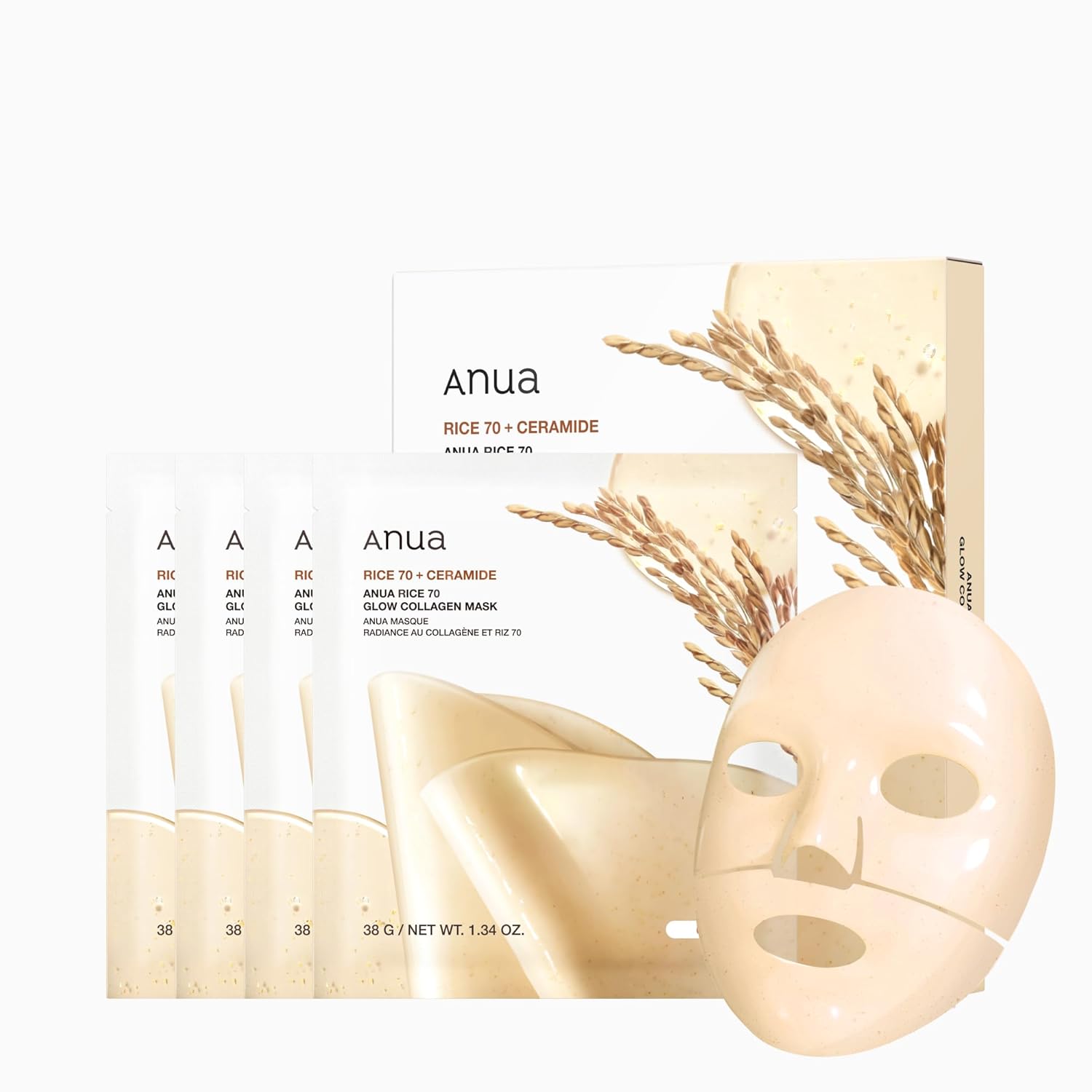 ANUA - RICE 70 GLOW COLLAGEN MASK 1PC - koiyu