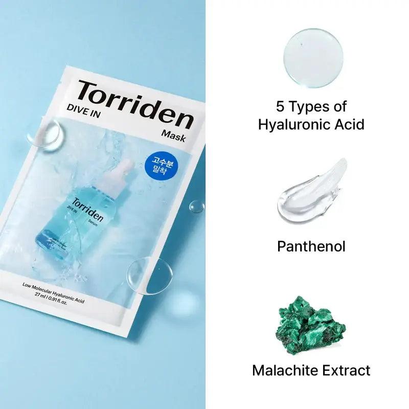 Torriden - Dive In Low Molecular Hyaluronic Acid Mask 1pc - koiyu