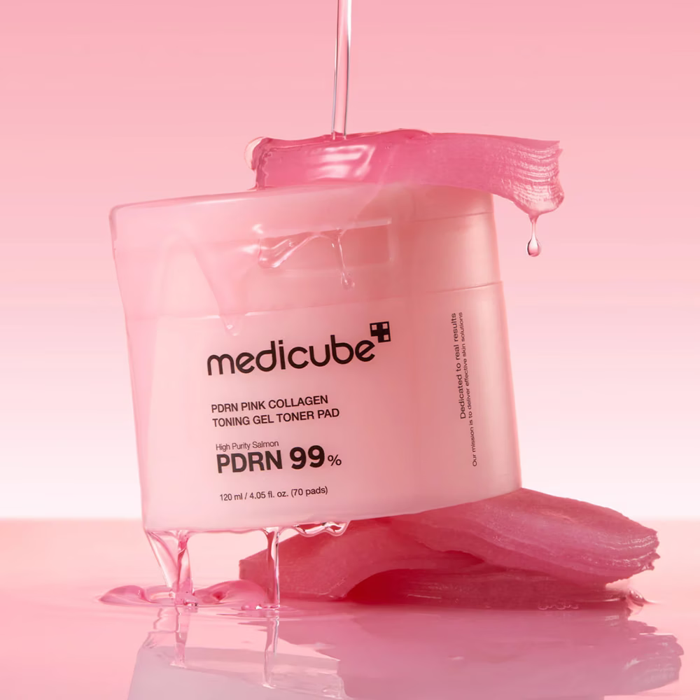 Medicube - PDRN PINK COLLAGEN TONING GEL TONER PAD [70 unités]