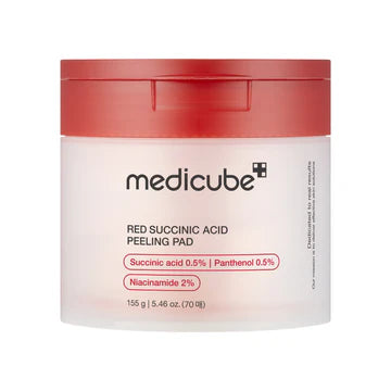 Medicube - COUSSINET PEELING À L'ACIDE SUCCINIQUE ROUGE [70 pièces]