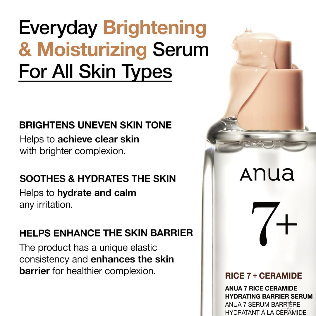 Anua - Rice 7 Ceramide Hydrating Barrier Serum [50ml] - koiyu