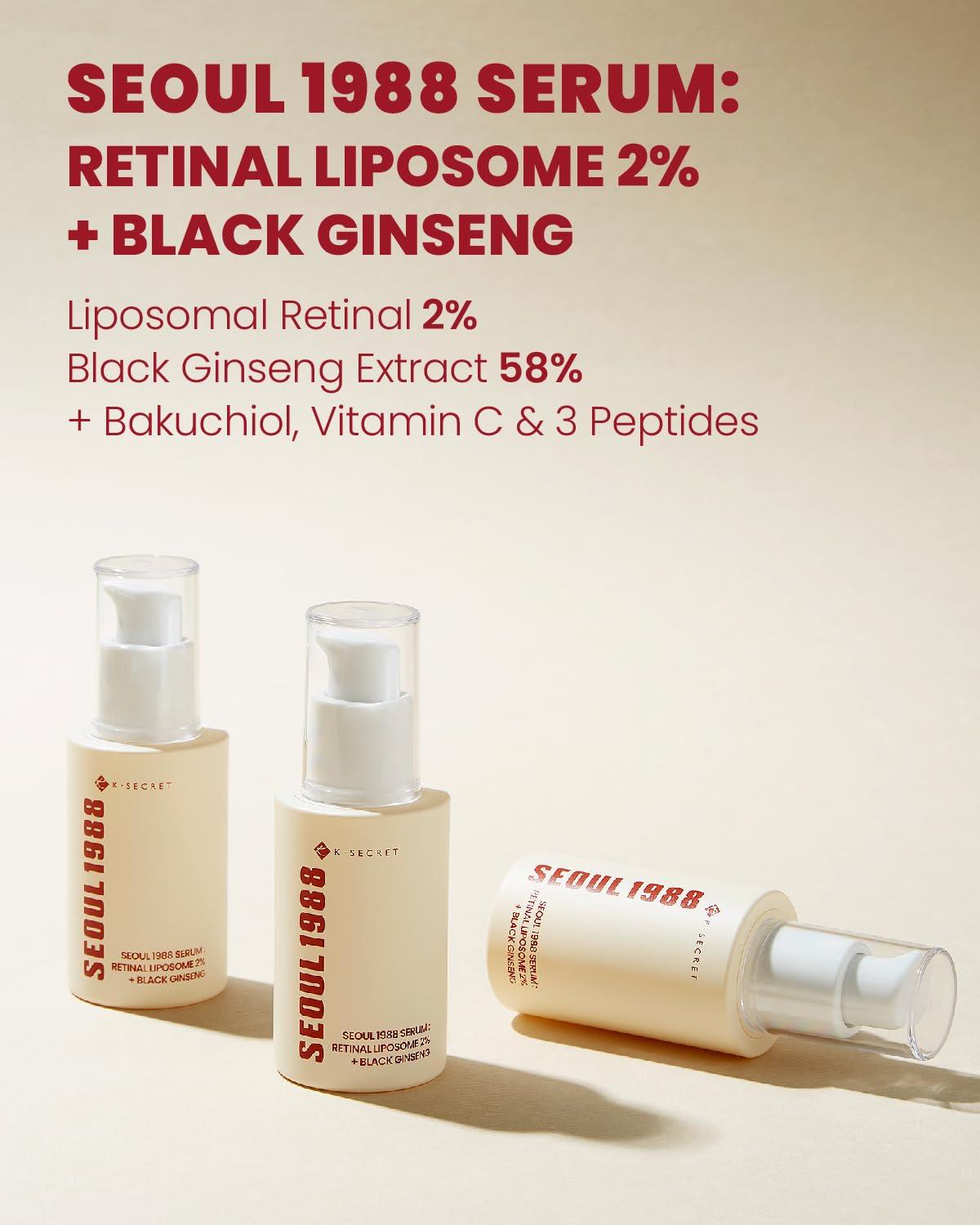 KSECRET - SEOUL 1988 Serum Retinal Liposome 2% + Black Ginseng [30ml] - koiyu