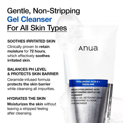 Anua - 8 Hyaluronic Acid Moisturizign Gentle Gel Cleanser [150ml]