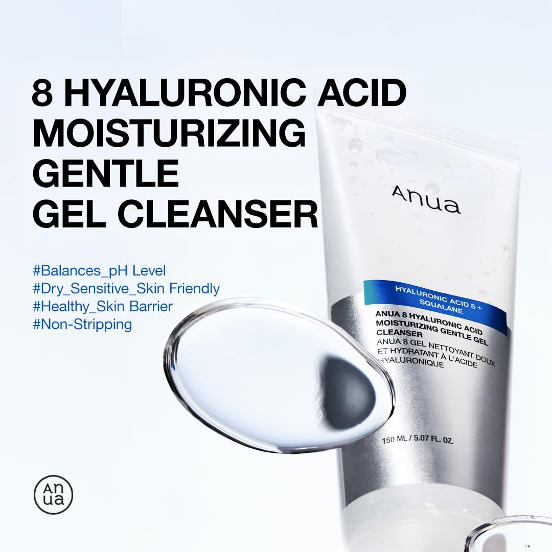 Anua - 8 Hyaluronic Acid Moisturizign Gentle Gel Cleanser [150ml] - koiyu
