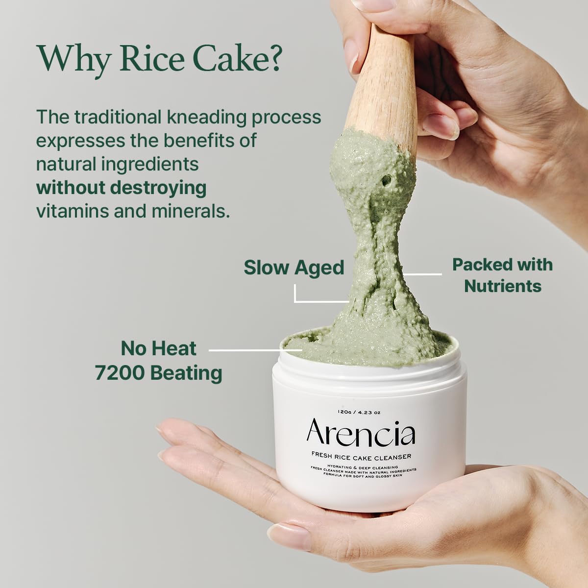 Arencia - Fresh Green Rice Mochi Cleanser - koiyu