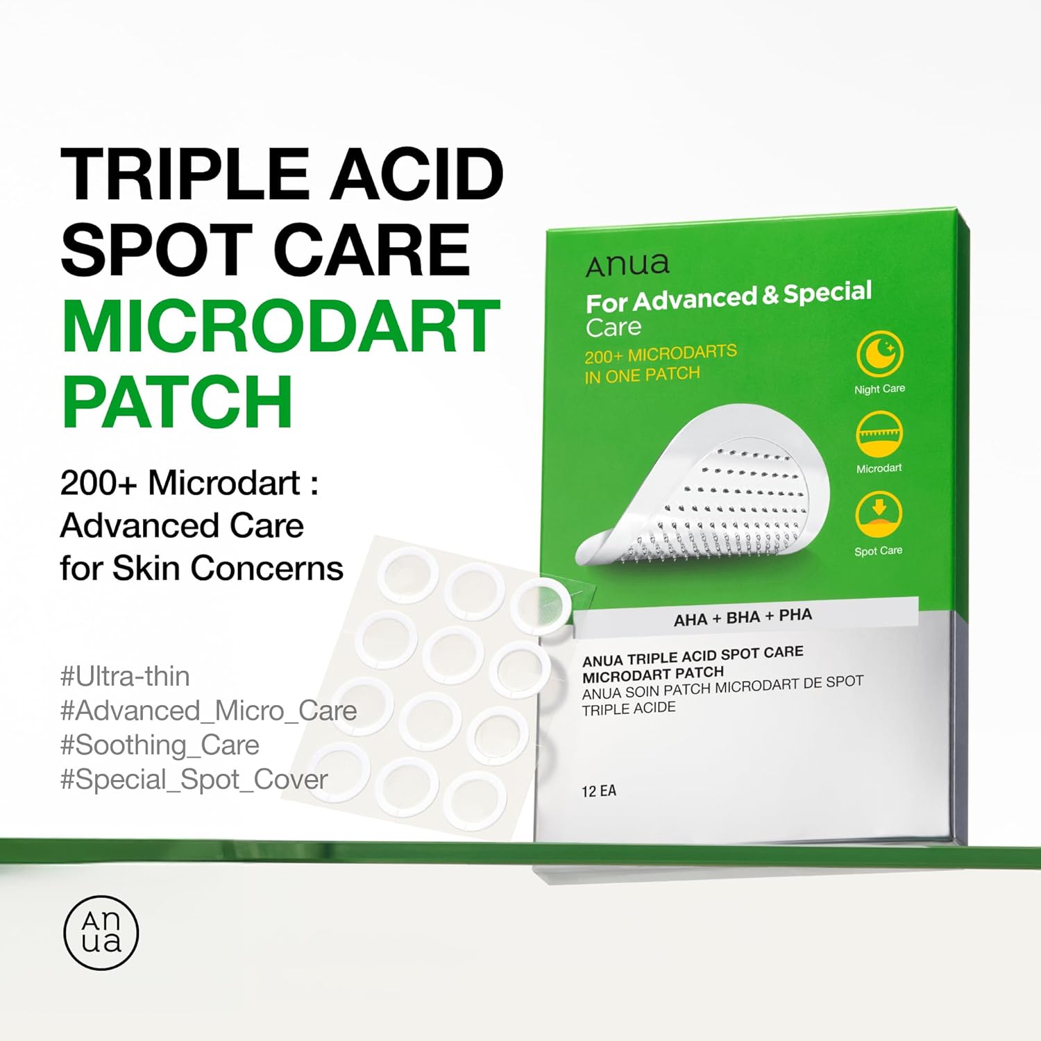 Anua - Triple Acid Spot Care Microdart Patch [12ea] - koiyu
