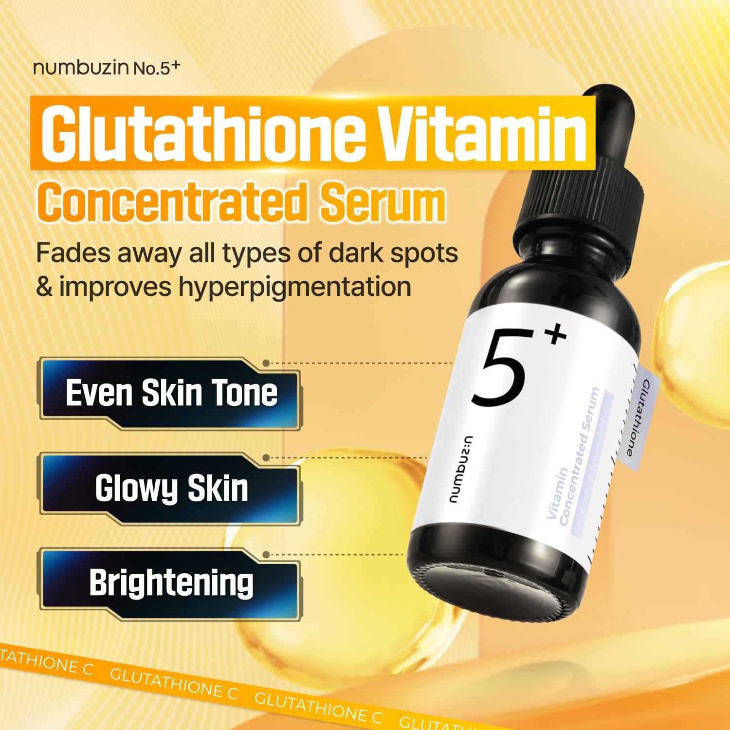 Numbuzin - No.5 Vitamin Concentrated Serum [30ml] - koiyu