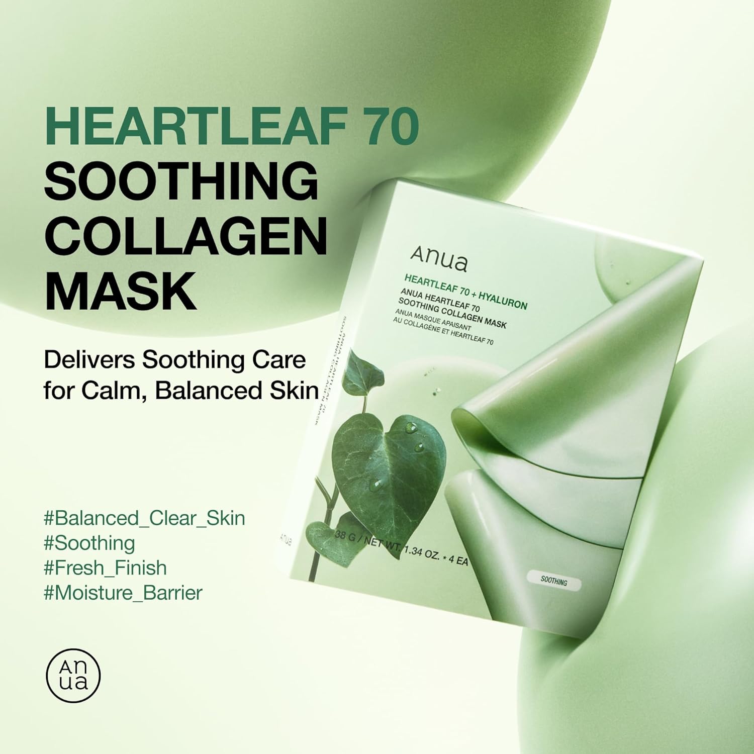 Anua - Heartleaf 70 Soothing Collagen Mask [1ea] - koiyu