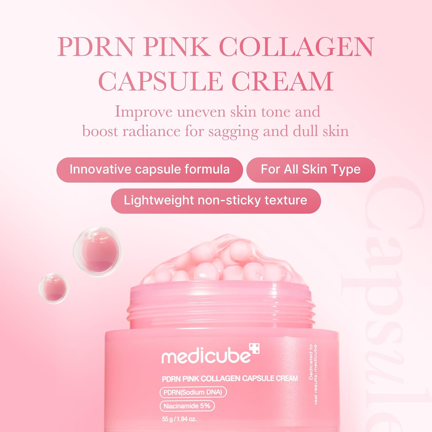 Medicube - PDRN Pink Collagen Capsule Cream [55g] - koiyu