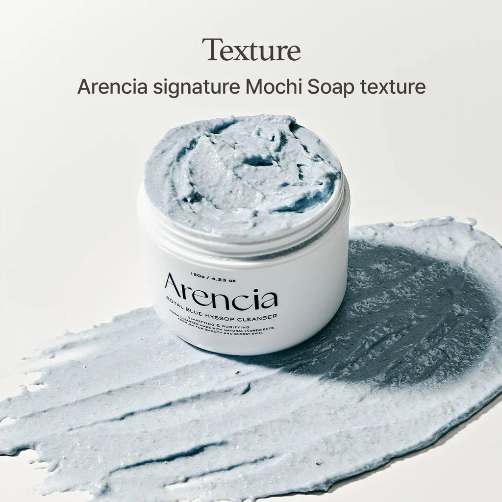 Arencia - Fresh Blue Hyssop Rice Mochi Cleanser [120g] - koiyu