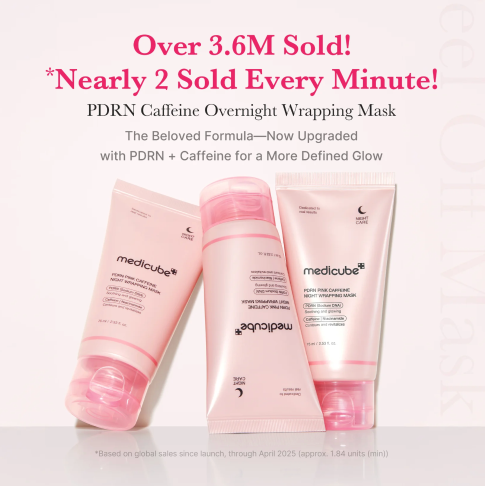 MEDICUBE – PDRN PINK CAFFEINE NIGHT WRAPPING MASK