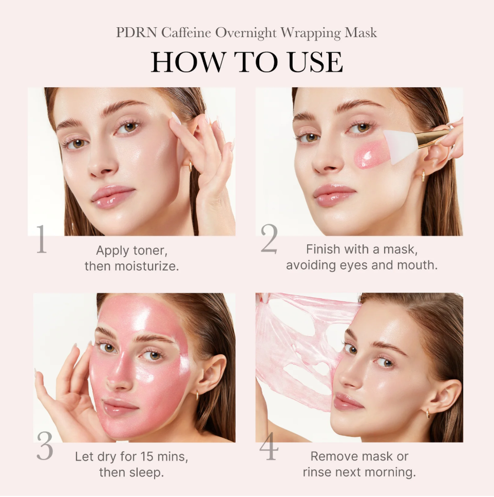 MEDICUBE – PDRN PINK CAFFEINE NIGHT WRAPPING MASK