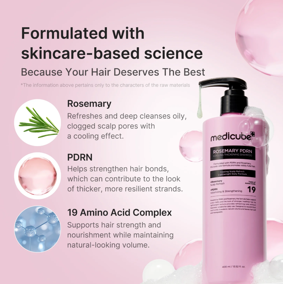 MEDICUBE – ROSEMARY PDRN COOLING THICKENING SHAMPOO