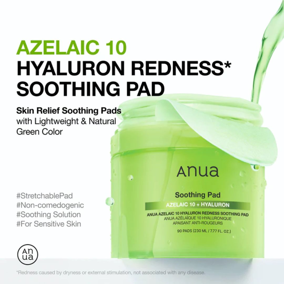 Anua - Azelaic 10 Hyaluron Redness Soothing Pad [90ea] - koiyu
