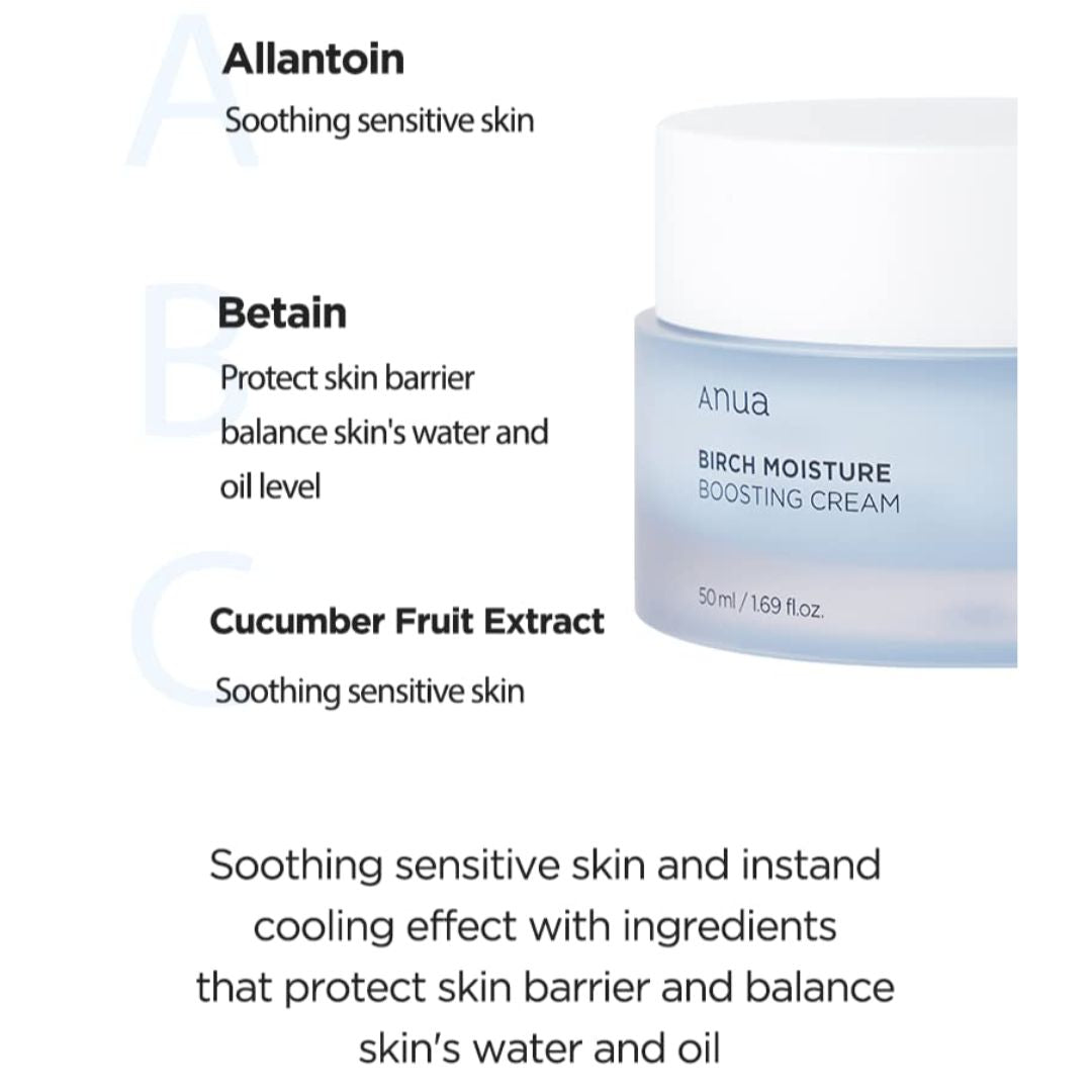 Anua - Birch Moisture Boosting Cream [50ml] - koiyu
