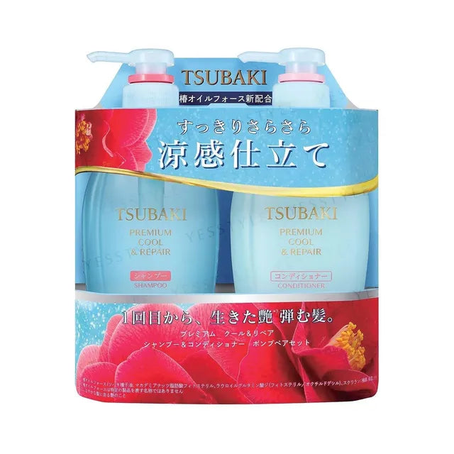 Shiseido - Tsubaki Premium Cool & Repair Shampoo & Conditioner Set [450ml x 2]