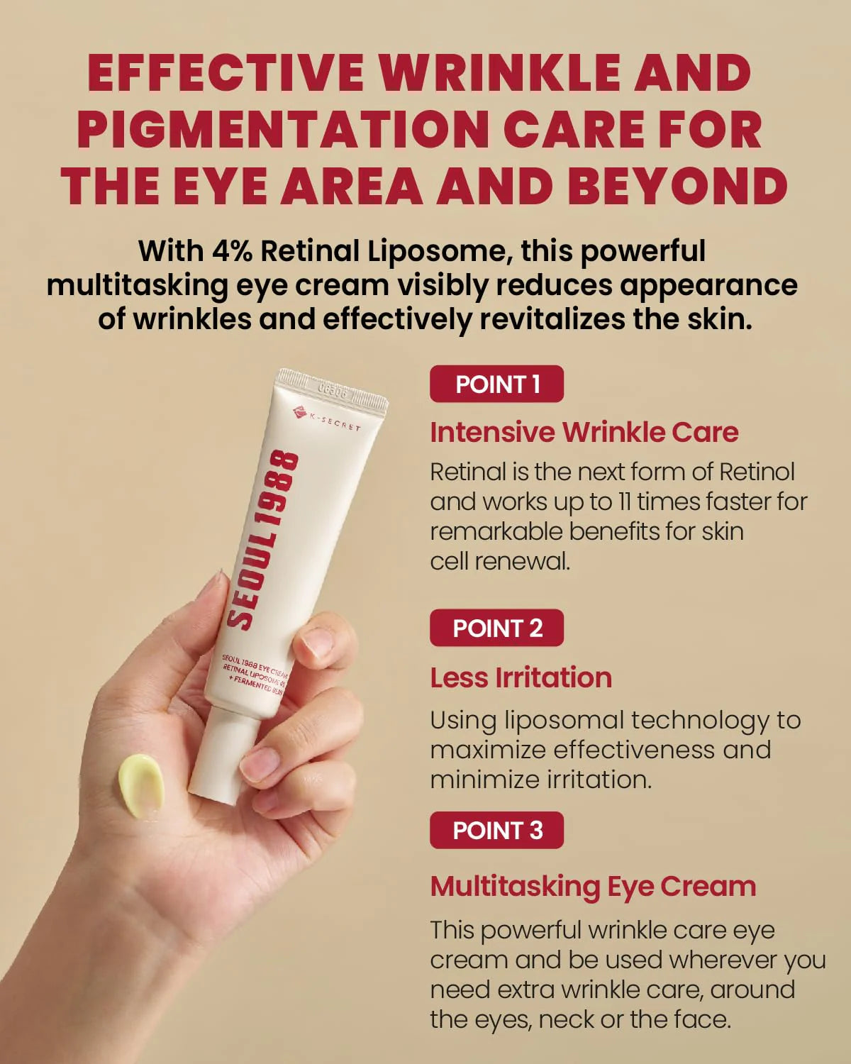 K Secret - SEOUL 1988 Eye Cream : Retinal Liposome 4% + Fermented Bean