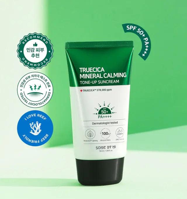 Some By Mi - Truecica Mineral Calming Tone-up Sunscreen SPF 50+ PA++++ [50ml] - koiyu
