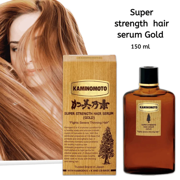 KAMINOMOTO – Super Strength Hair Serum Gold [150ml] - koiyu